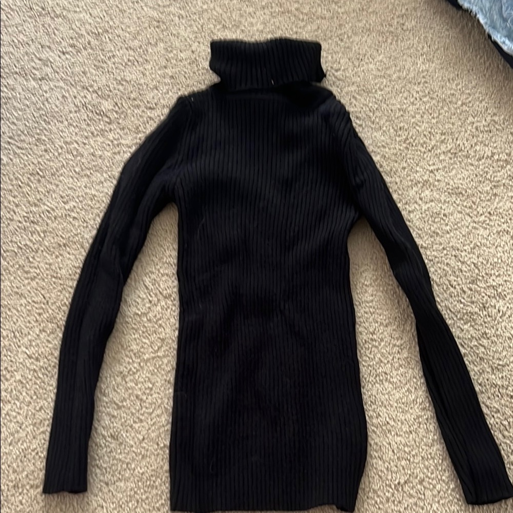 SHEIN Black Cowl Neck Sweater Sleek Minimalist Design